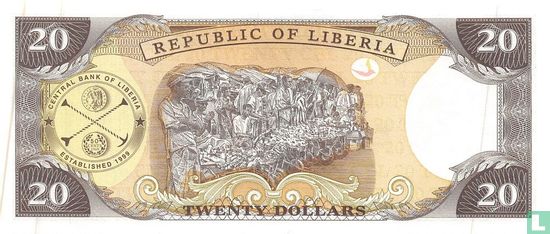 Liberia 20 Dollars - Afbeelding 2