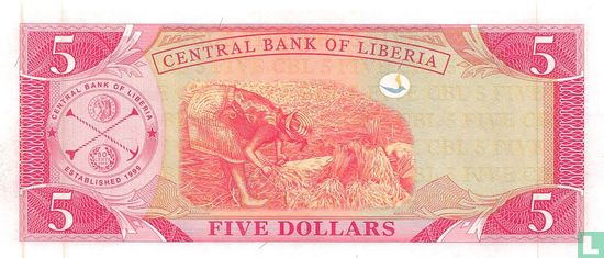 Liberia 5 Dollar 2011 - Bild 2