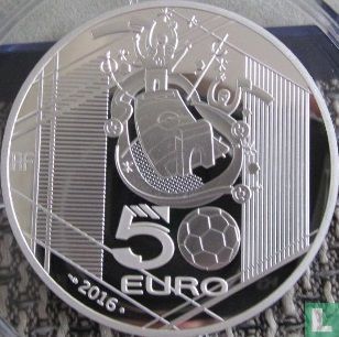 France 50 euro 2016 (BE - argent) "European football championship" - Image 1