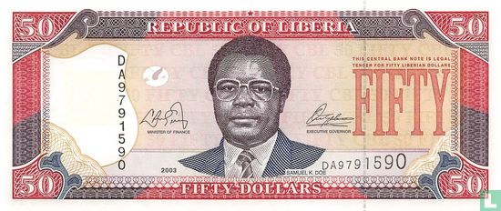 Liberia 50 Dollars - Afbeelding 1