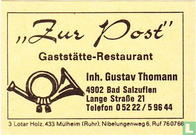 "Zur Post" - Gustav Thomann