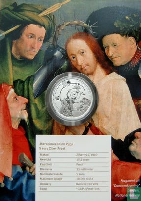 Netherlands 5 euro 2016 (PROOF - folder) "500th anniversary of the death of the Dutch painter Hieronymus Bosch" - Image 2