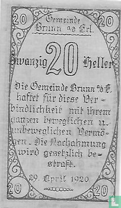 Brunn a.d. Erlauf 20 Heller 1920 - Image 1