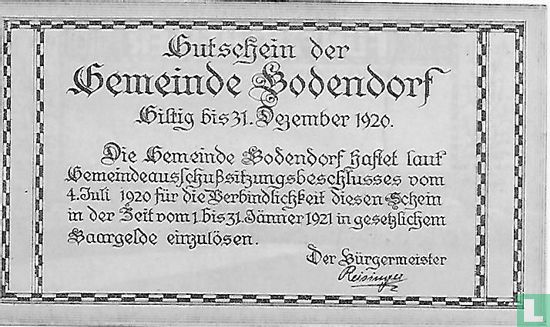 Bodendorf 50 Heller 1920 - Image 2