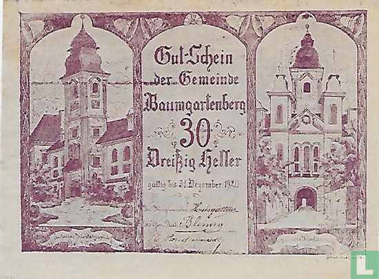 Baumgartenberg 30 Heller 1920