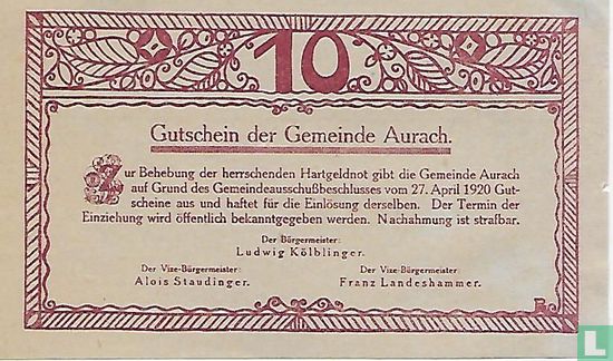 Aurach 10 Heller 1920 - Image 2