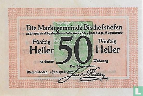 Bischofshofen 50 Heller 1920 - Image 2