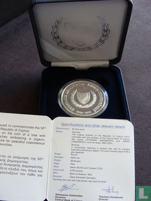 Cyprus 5 euro 2010 (PROOF) "50th Anniversary of Republic of Cyprus" - Afbeelding 3