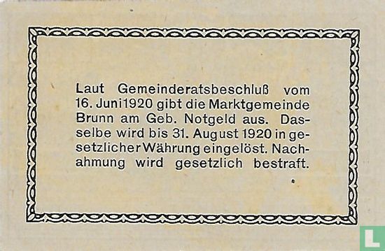 Brunn am Gebirge 10 Heller 1920 - Image 2