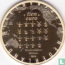 Netherlands 10 euro 2014 (PROOF) "Kinderdijk mills" - Image 1