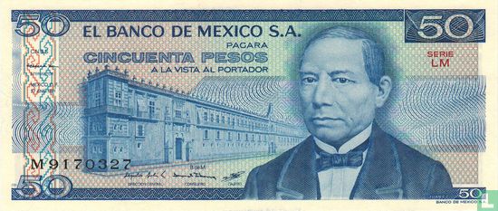 Mexique 50 pesos (série LM) - Image 1