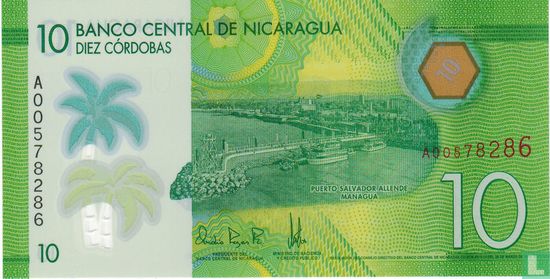 Nicaragua 10 Cordobas 2014 - Afbeelding 1