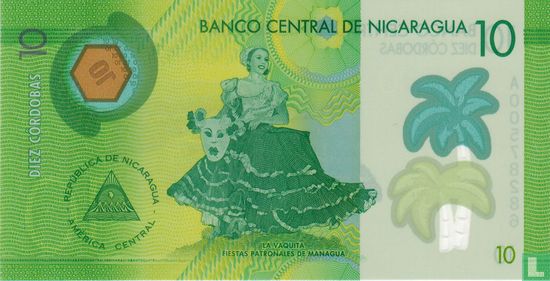 Nicaragua 10 Cordobas 2014 - Afbeelding 2