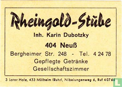 Rheingold-Stübe - Karin Dubotzky
