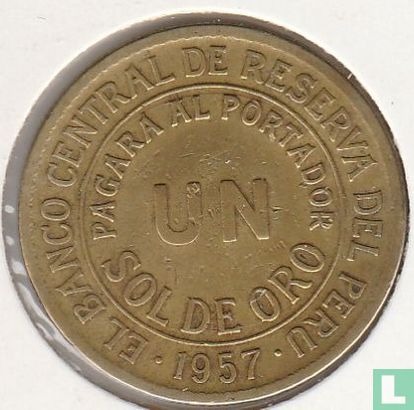 Peru 1 sol de oro 1957 - Afbeelding 1