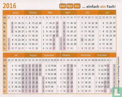 mini flyer box - Jahreskalender 2016 - Afbeelding 3