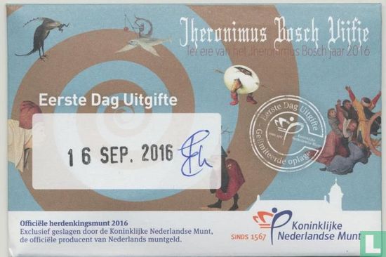 Nederland 5 euro 2016 (coincard - eerste dag uitgifte) "500th anniversary of the death of the Dutch painter Hieronymus Bosch" - Afbeelding 3