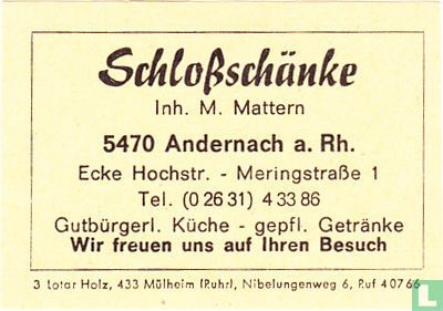 Schlossschänke - M. Mattern