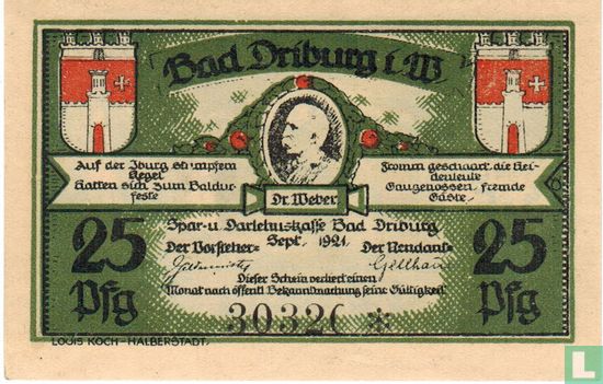 Bad Driburg 25 Pfennig - Image 1