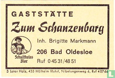 Gaststätte Zum Schanzenburg - Brigitte Markmann