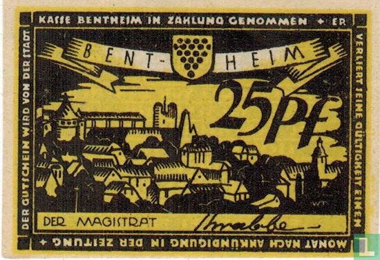 Bentheim, Stadt - 25 Pfennig ND (1921) - Afbeelding 1