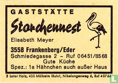 Gaststätte Storchennest - Elisabeth Meyer