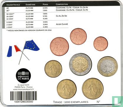 France mint set 2014 "Centenary of the beginning of the First World War" - Image 2