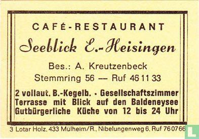 Seeblick E.-Heisingen - A. Kreutzenbeck