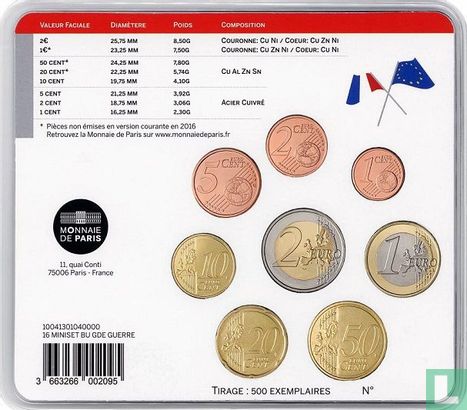 France mint set 2016 "Centenary of the Battle of Verdun" - Image 2
