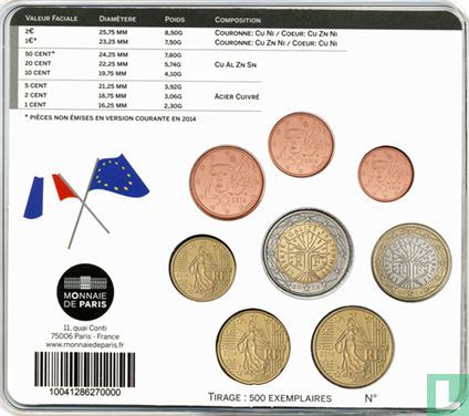 France mint set 2014 "World Money Fair of Berlin" - Image 2