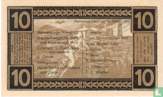 Blankenburg (Harz) - 10 Pfennig - Image 2