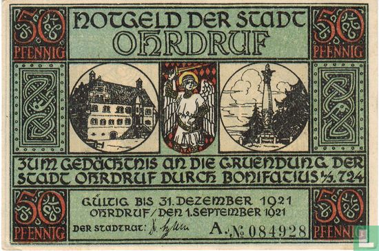 Ohrdruf, Stadt - 50 Pfennig A 1921 - Afbeelding 2