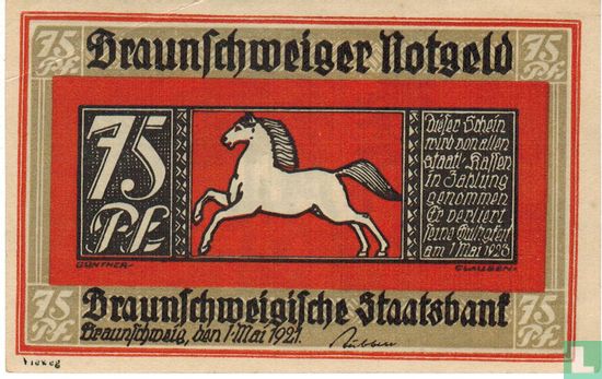 Braunschweig 75 Pfennig 1921 (i) - Image 2
