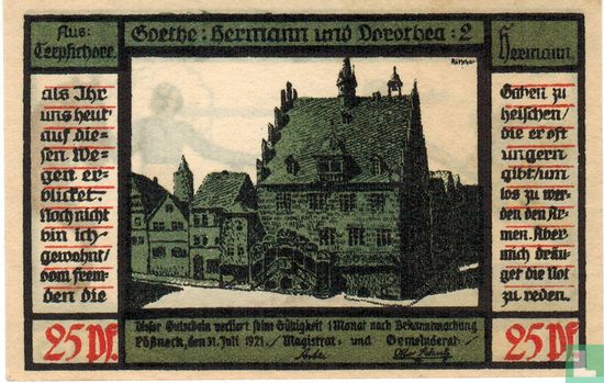 Pößneck, Stadt - 25 Pfennig (2) 1921 - Afbeelding 2