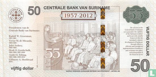 Suriname 50 Dollars  - Image 2
