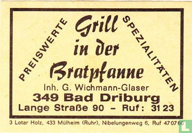 Grill in der Bratpfanne - G. Wichmann-Glaser