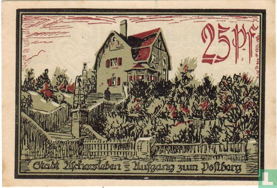 Aschersleben, Stadt - 25 Pfennig (2) 1921 - Afbeelding 1