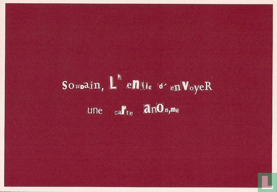 1309 - Chimay "Soudain, l'envie d'envoyer une carte anonyme" - Afbeelding 1