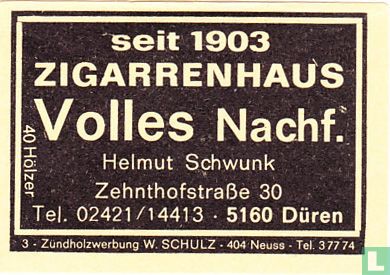 Zigarrenhaus Volles Nachf. - Helmut Schwunk