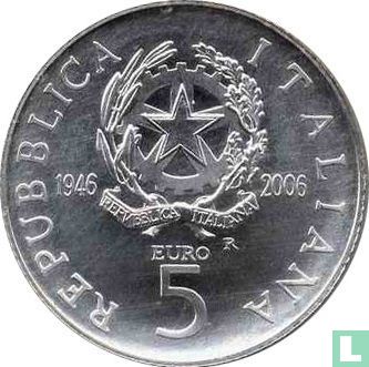 Italië 5 euro 2006 "60 years Republic of Italy" - Afbeelding 1