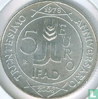Italië 5 euro 2008 "30th anniversary of International Fund for Agricultural Development" - Afbeelding 1