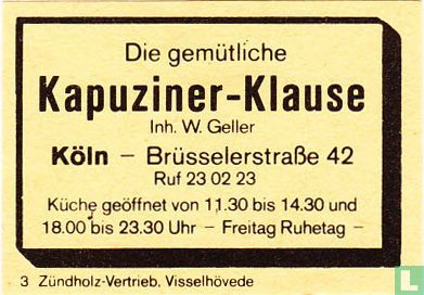 Kapuziner-Klause - W. Geller