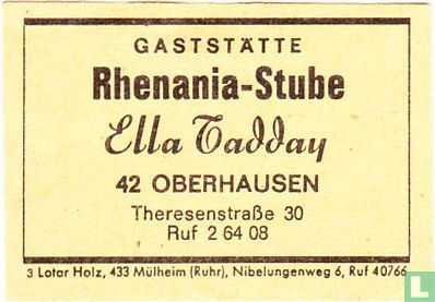 Gaststätte Rhenania-Stube - Ella Tadday
