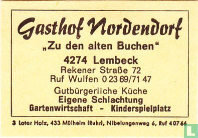 Gasthof Norderdorf - "Zu den alten Buchen"
