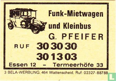 Funk-Mietwagenund Kleinbus - G. Pfeifer