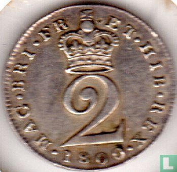 Royaume-Uni 2 pence 1800 - Image 1