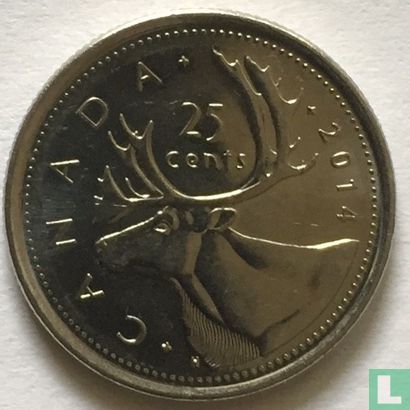 Canada 25 cents 2014 - Afbeelding 1