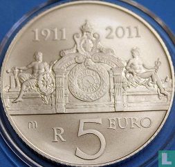 Italy 5 euro 2011 "100 years Historical Building of the Italian Mint" - Image 1