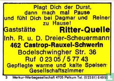 Gaststätte Ritter-Quelle - R.u.D. Dreier-Scheuermann
