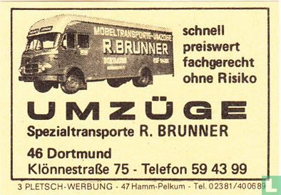 Umzüge - Spezialtransporte R. Brunner